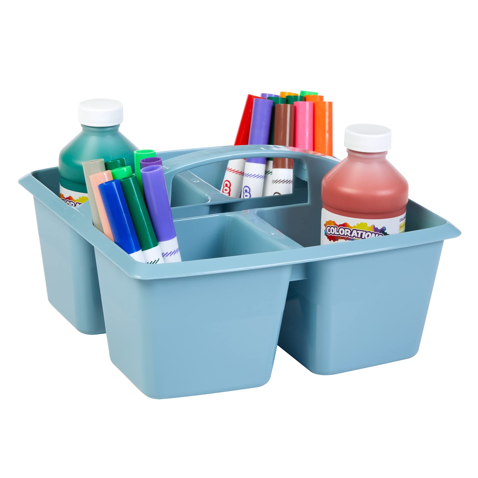 Really Good Stuff 4-Compartment Boho Caddies - 6 Pack for Classroom Organization | Perfect for Teacher Supplies, Student Desks & Homeschool Storage