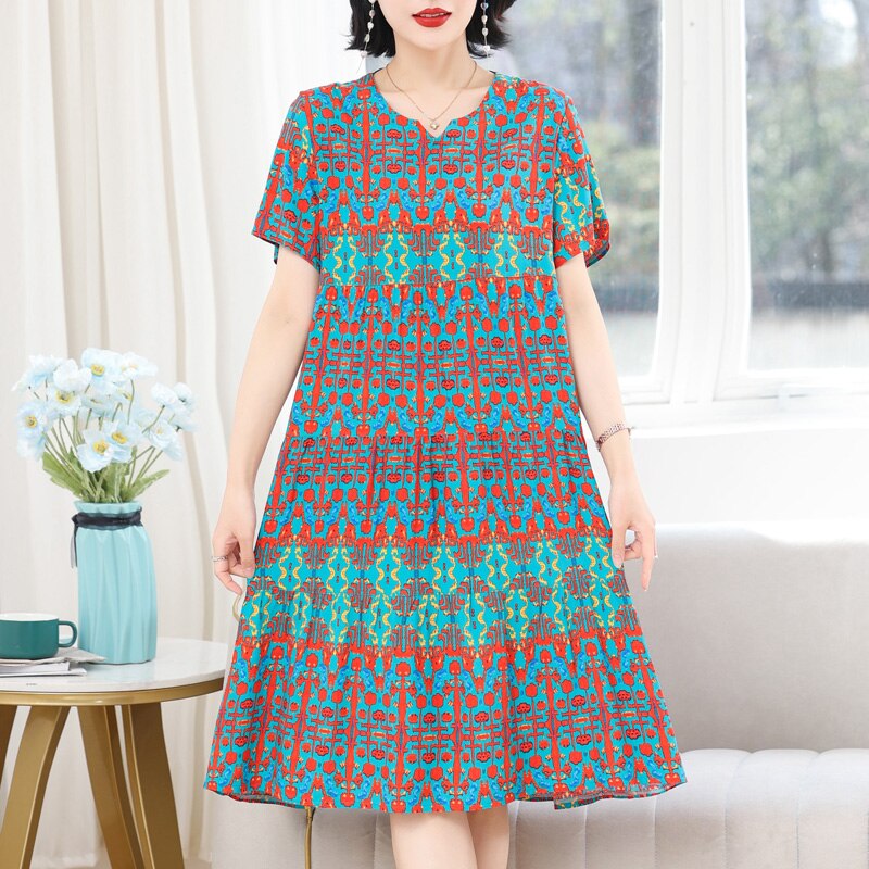 Women's Slim Fit Loose V-Neck Casual Dress - Flowy Summer Dress for Beach, Party & Everyday Wear