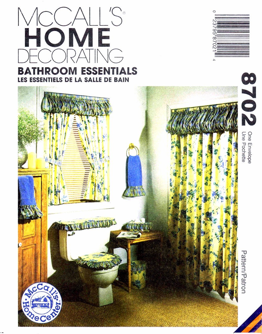 McCall's 87021997 Bathroom Essentials Set - Shower Curtain, Bath Mat & Accessories for Modern Home Decor | Perfect for Bathroom Makeover & Spa-Like Retreat