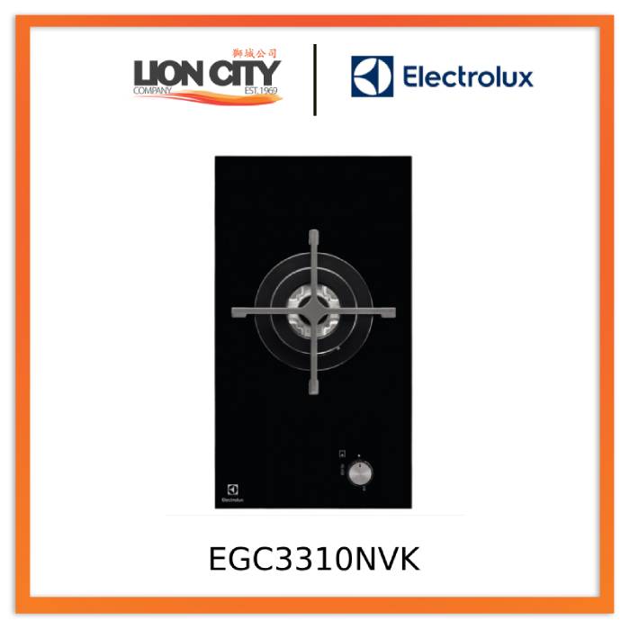 Electrolux EGC3310NVK 30cm Single Burner Domino Gas Hob - LPG/PUB Compatible for Compact Kitchen Cooking | Perfect for Small Spaces, Apartments & RVs