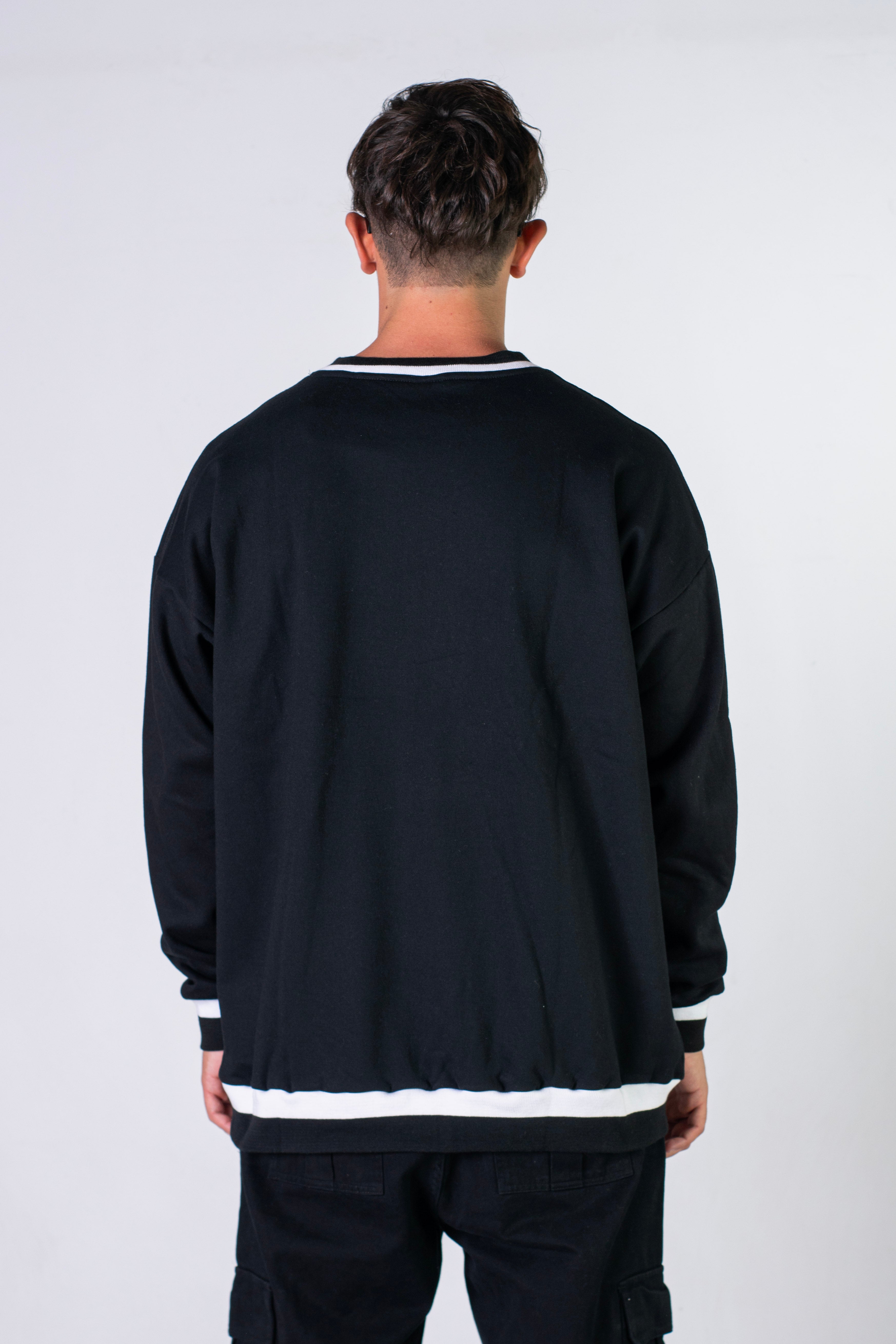 Men's Oversized Racing Hoodie - Black Q3 - Comfortable & Stylish for Casual Wear, Street Fashion & Outdoor Activities
