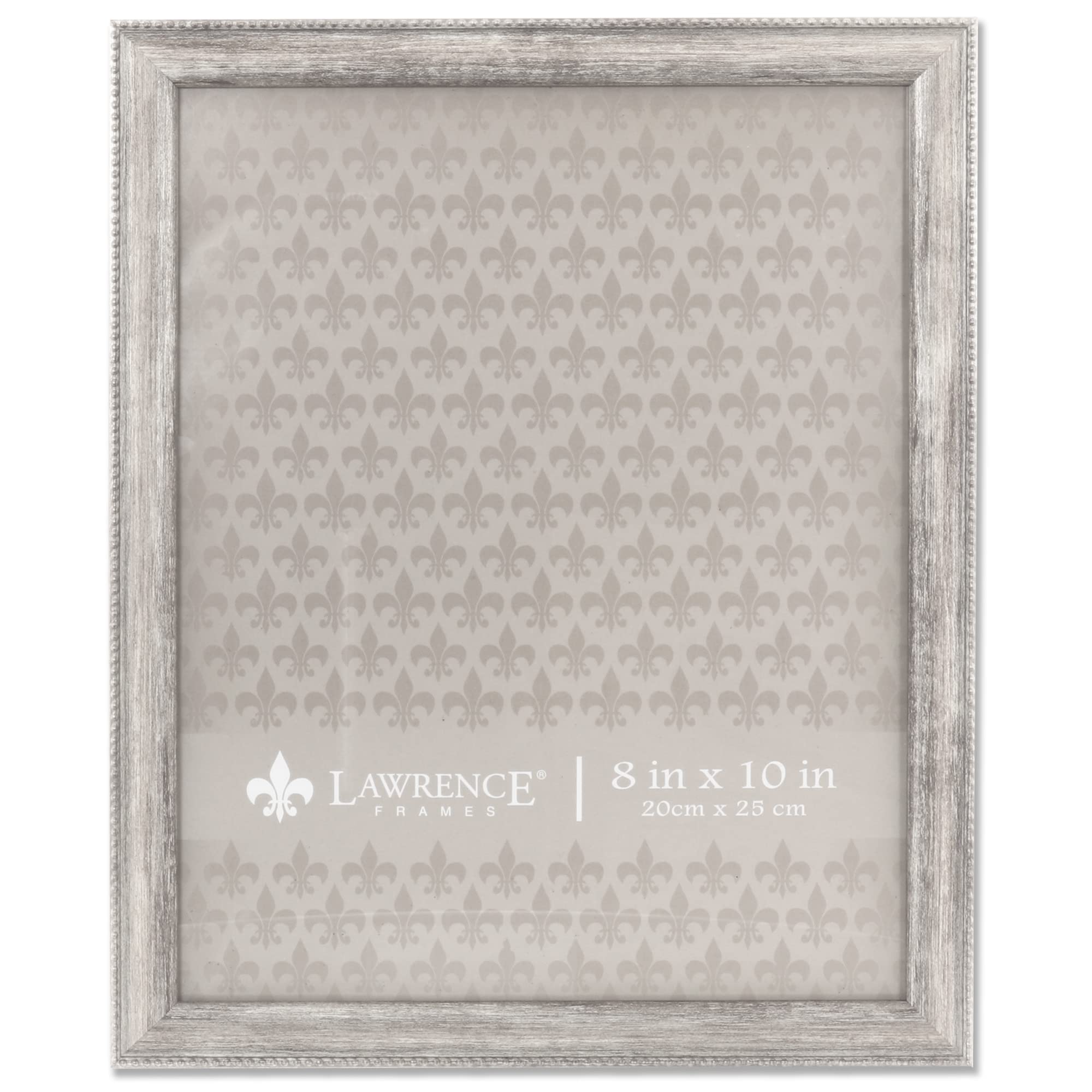 Lawrence Frames Classic Bead Picture Frame 8x10 Inch - Elegant Silver Photo Frame for Wall or Tabletop Display - Perfect for Weddings, Family Photos & Home Decor
