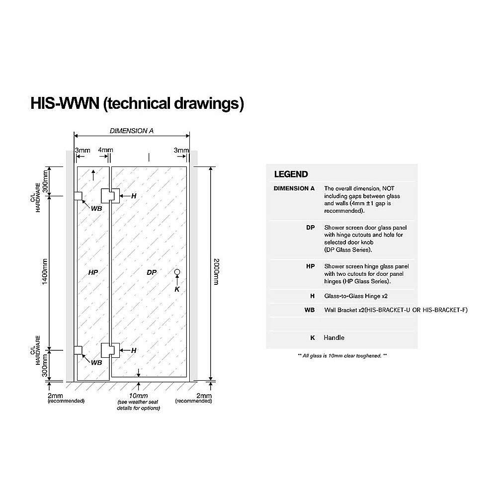 100x120cm Black Double Door Corner Shower Screen with Channels & Stainless Steel Hinges - Perfect for Modern Bathrooms & Spa-Like Showers