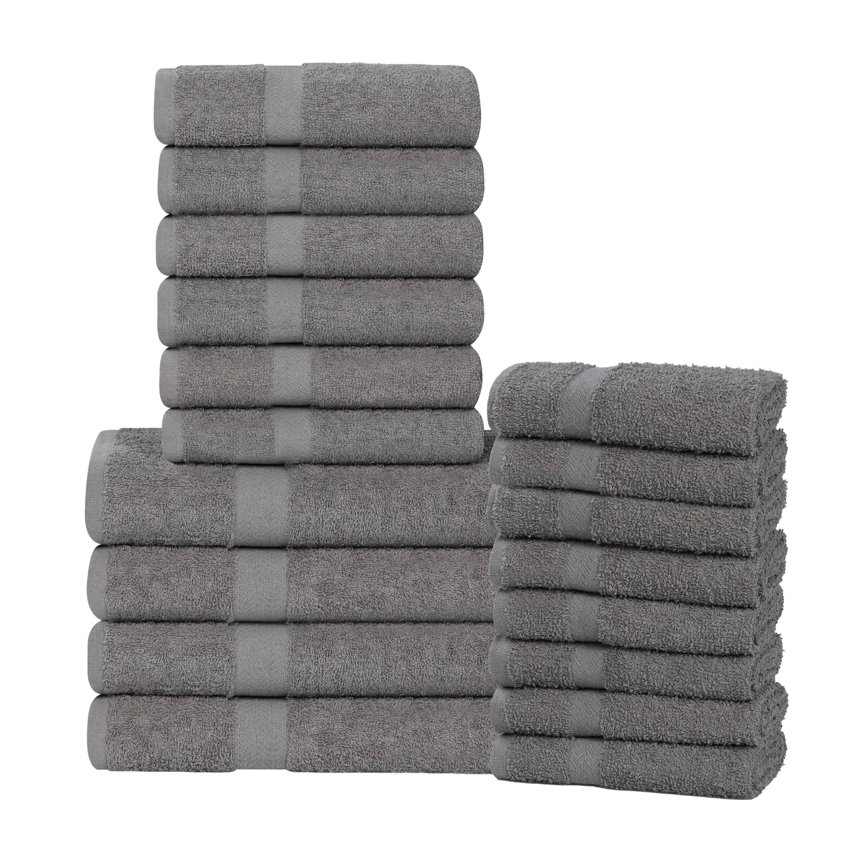 Franklin Eco-Friendly 18-Piece Cotton Towel Set | Soft & Absorbent Bath & Beach Towels for Home, Gym & Travel