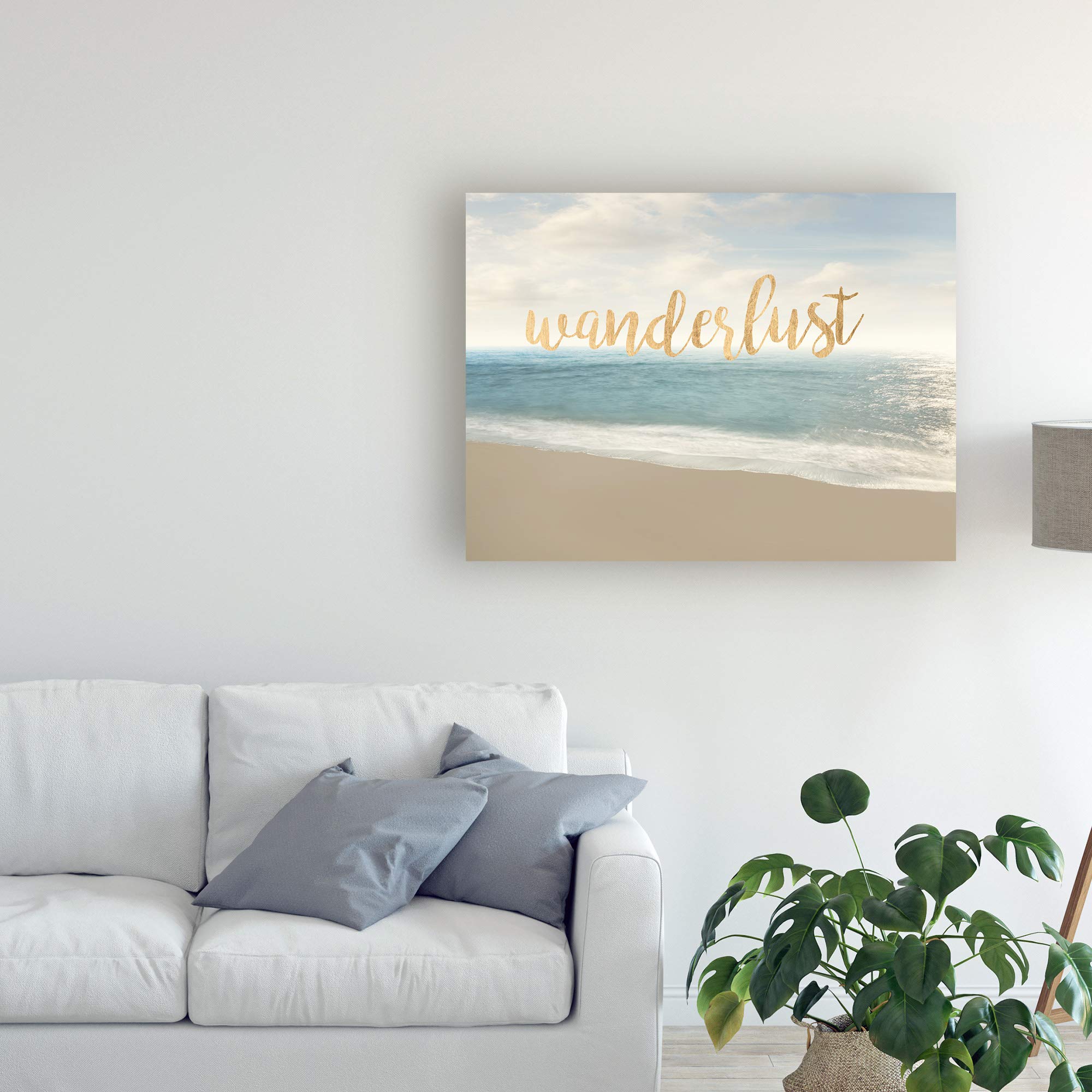 Trademark Fine Art - 35x47 Beach Wanderlust by James Mcloughlin - Coastal Wall Decor for Living Room, Bedroom & Office