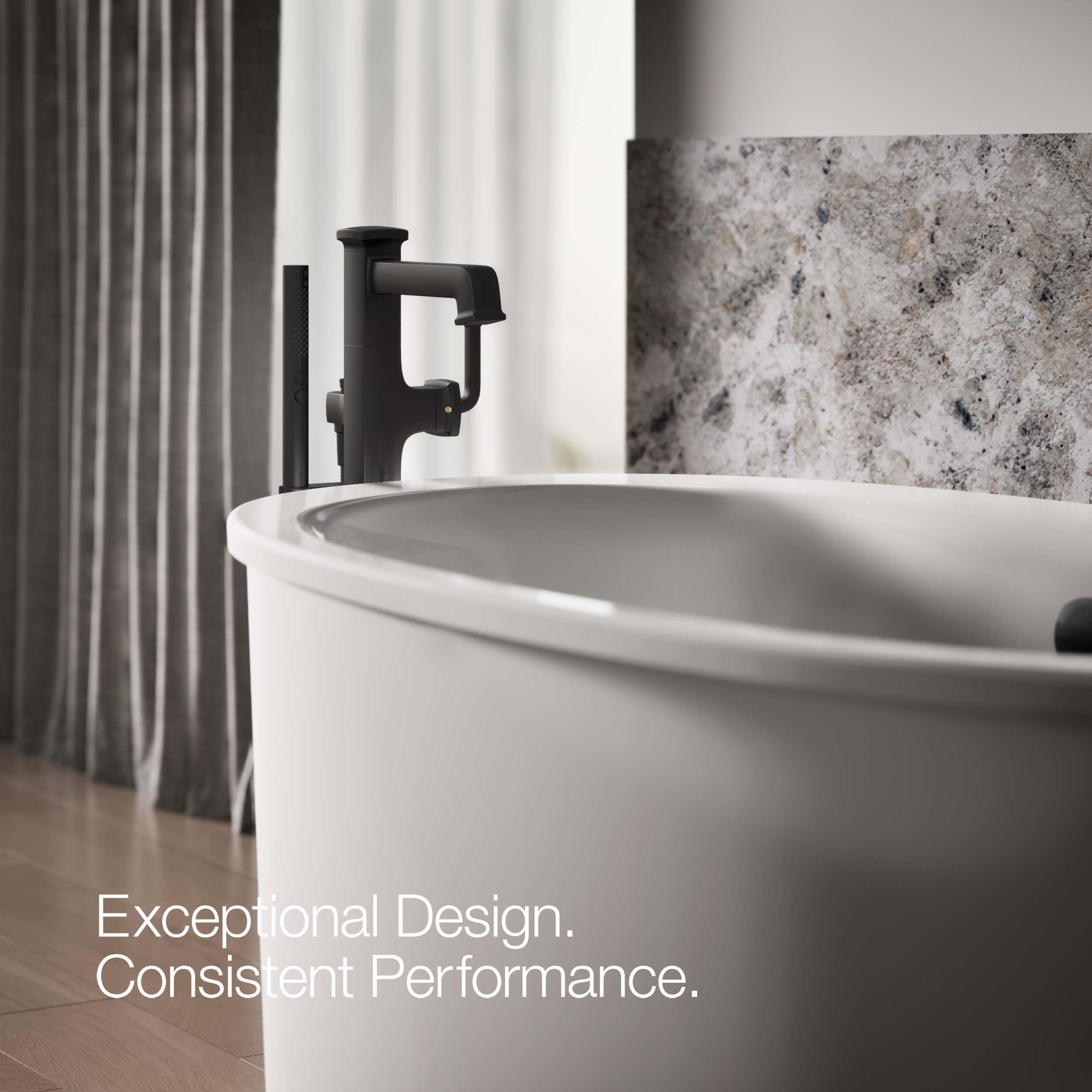 KOHLER RIFF® Freestanding Bath Faucet Trim - Modern Bathroom Fixture for Bathtub & Spa Relaxation