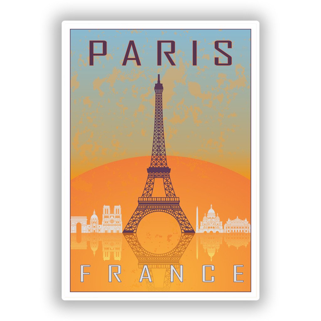 Paris France Vinyl Sticker Decal - Waterproof 5