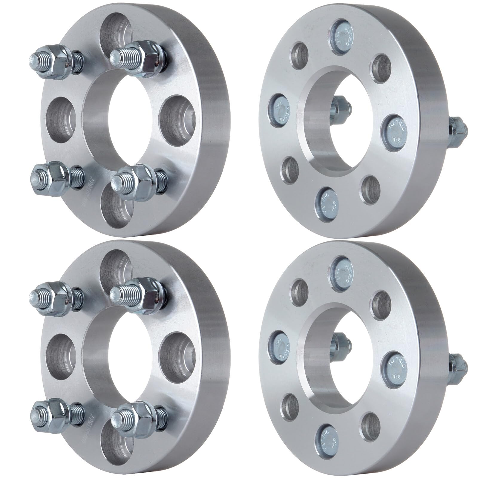 ECCPP 1 Inch 4x100mm to 4x100mm Wheel Spacers (4 Lug, 12x1.5 Studs) - Compatible with Toyota Corolla 1993-2002, Toyota Echo 2000-2005, Aveo 2004-2020, Yaris 2004-2011 - 4PCS - Enhance Vehicle Stance & Performance for Street & Track Use
