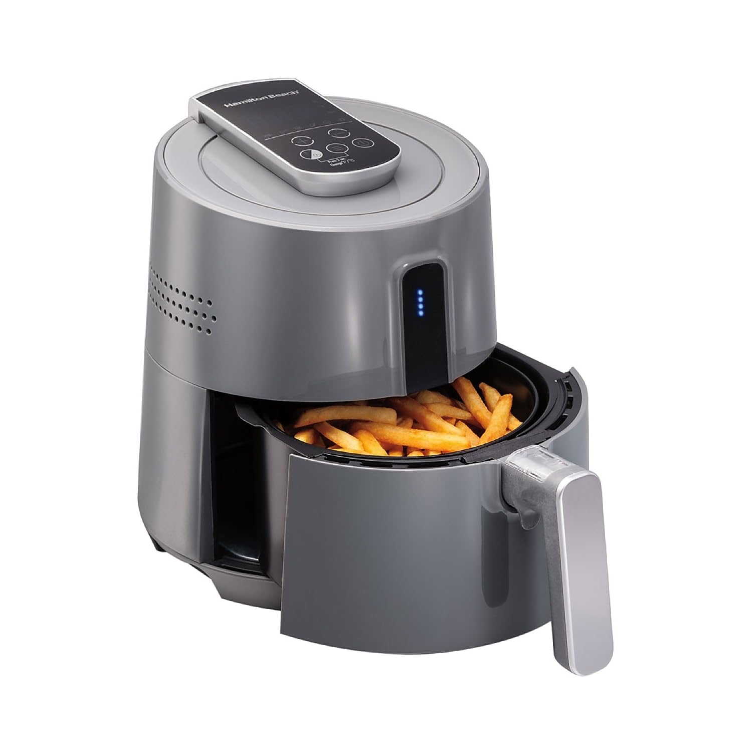Hamilton Beach 2.5L Digital Air Fryer with Timer & Temperature Control, Gray (35051) - Healthy Oil-Free Cooking for Family Meals, Snacks & Appetizers