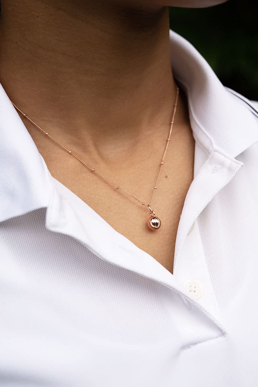 Chelsea Charles Women's Sports Charm Necklace - Sterling Silver Basketball & Soccer Pendant Jewelry for Athletes, Fans & Gift Giving - Perfect for Game Day, Workout & Everyday Wear