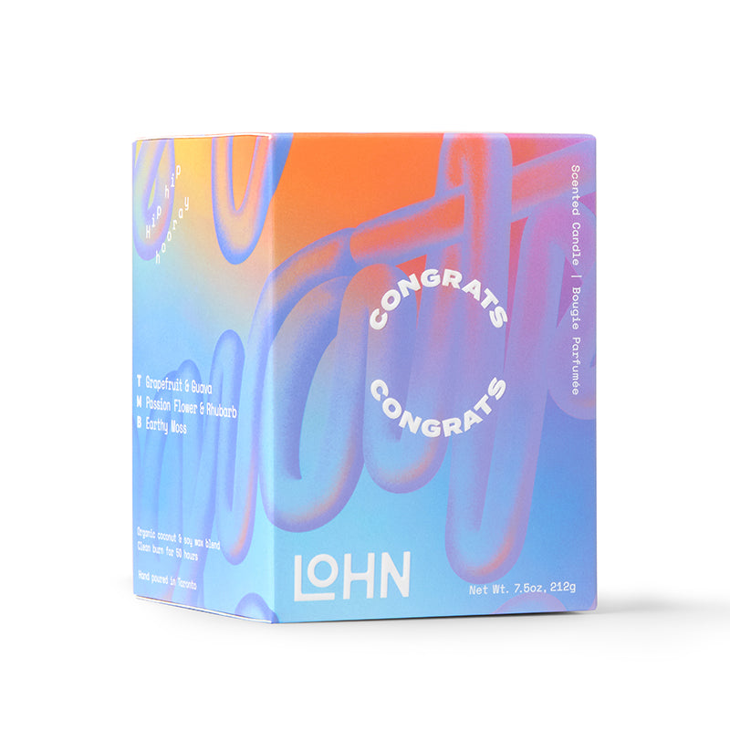 CONGRATS Candle - Grapefruit & Neroli Scented Soy Wax Candle for Celebrations, Gifts, and Home Decor | Perfect for Birthdays, Weddings, and Special Occasions