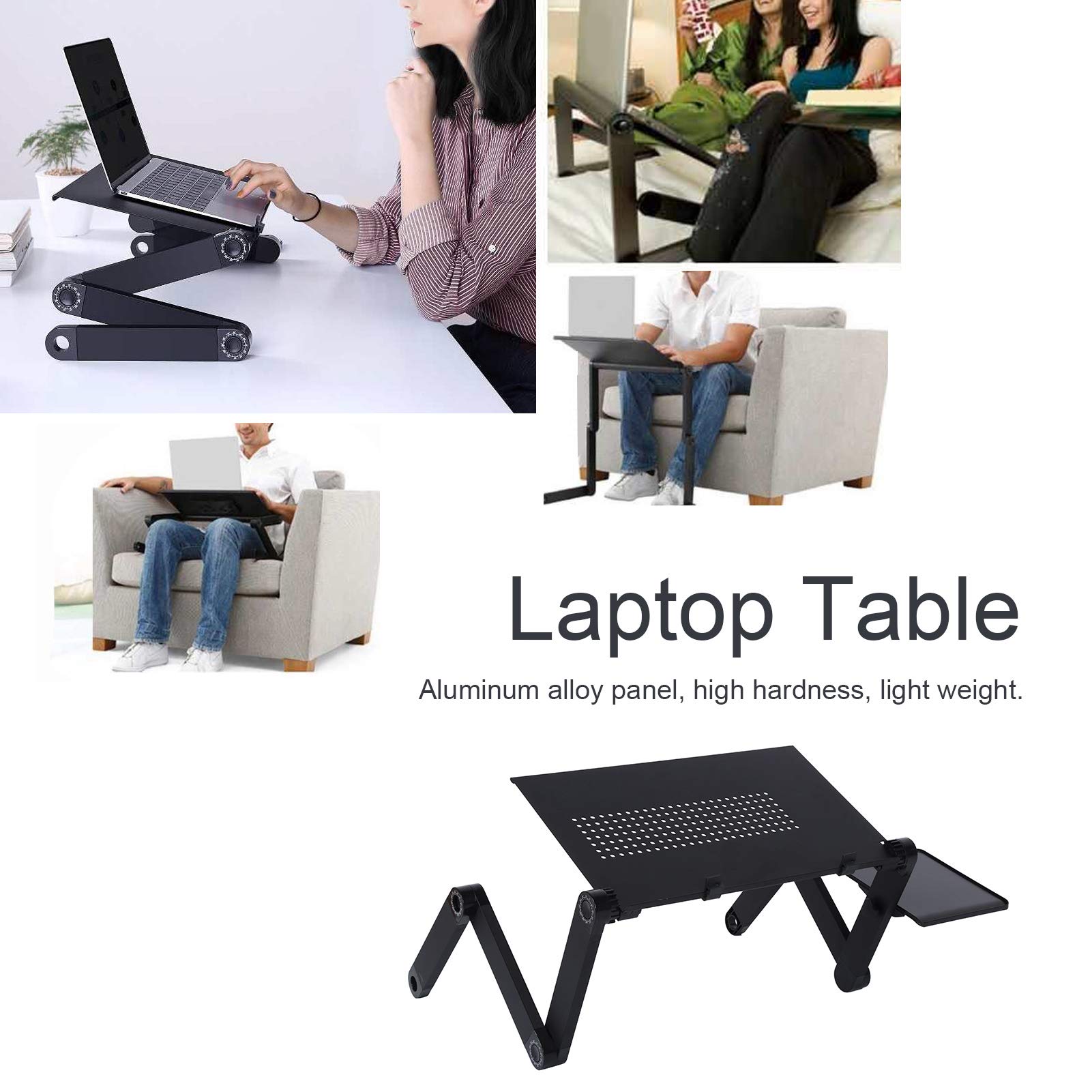 Aluminum Alloy Foldable Laptop Stand - Portable Laptop Desk for Home, Office, Travel, and Ergonomic Workspace Setup