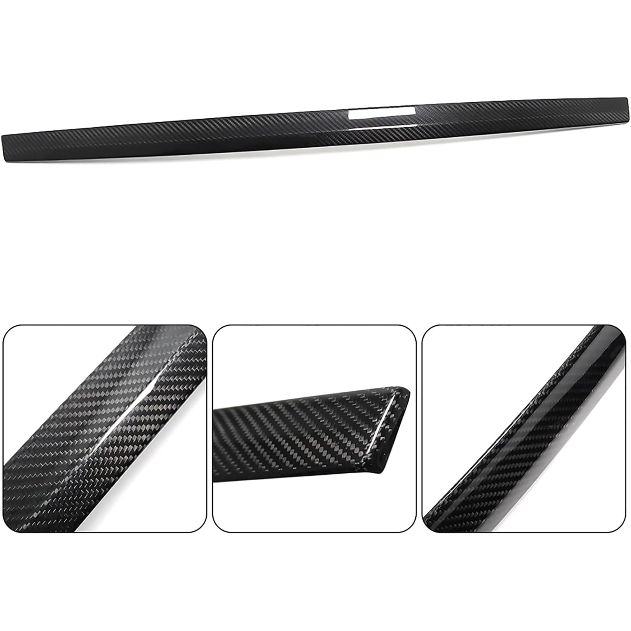 Premium Real Carbon Fiber Tailgate Trim Cover for Tesla Model S 2021-2025 | Durable & Stylish Exterior Upgrade | Perfect for Car Enthusiasts & Customization