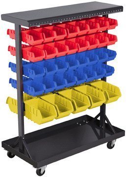 Storehouse Mobile Double-Sided Floor Rack 36