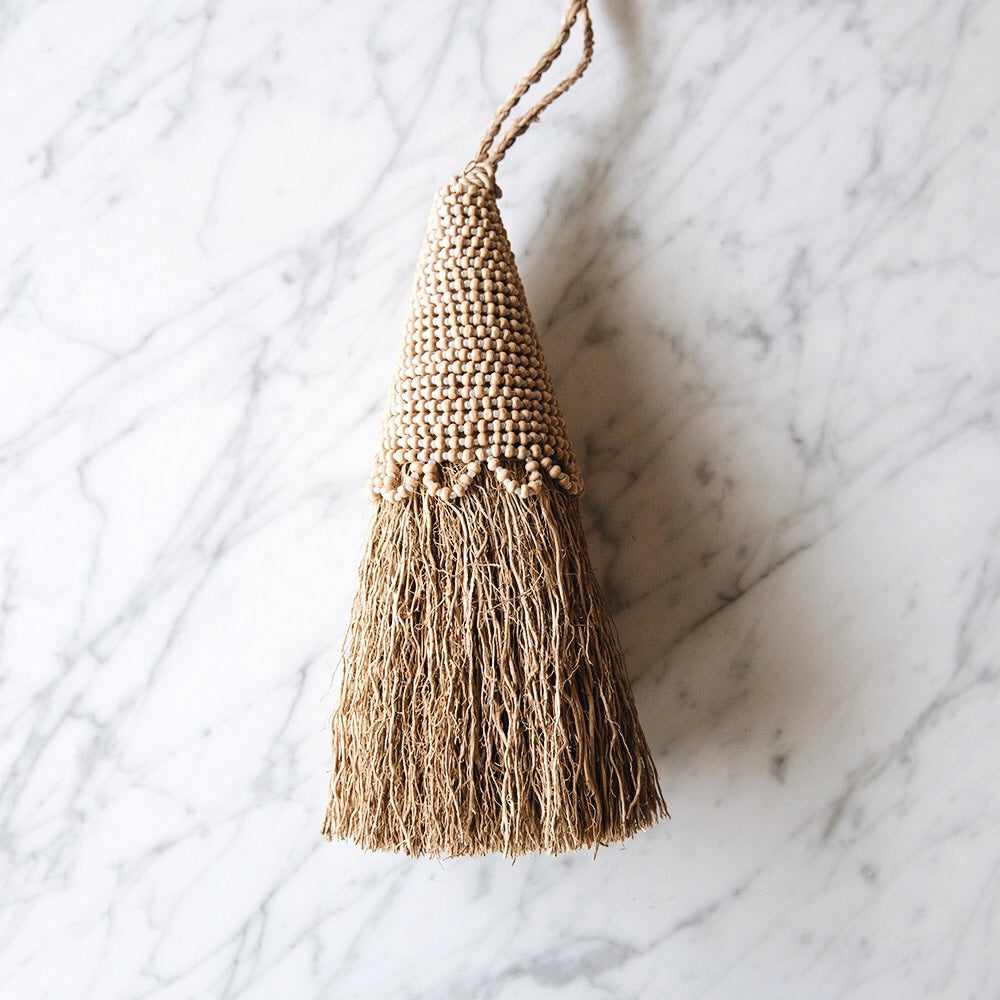 Natural Vetiver Beaded Tassel Air Freshener for Home & Car | Handmade Aromatherapy Decor for Living Room, Bedroom & Office