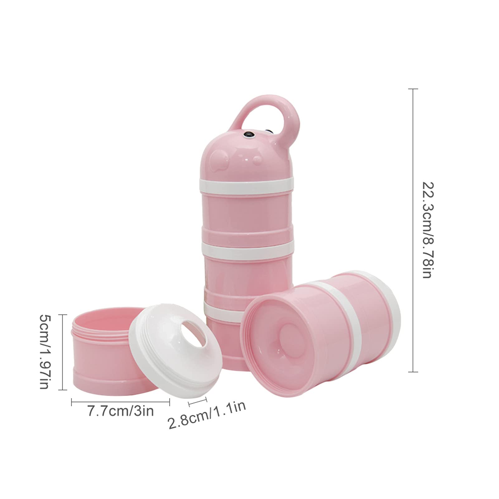 Portable 3-Layer Baby Formula Dispenser - Large Capacity Powdered Milk Container for Travel, Snacks & Storage | BPA-Free & Leak-Proof | Ideal for On-the-Go Parents, Daycare & Outdoor Activities