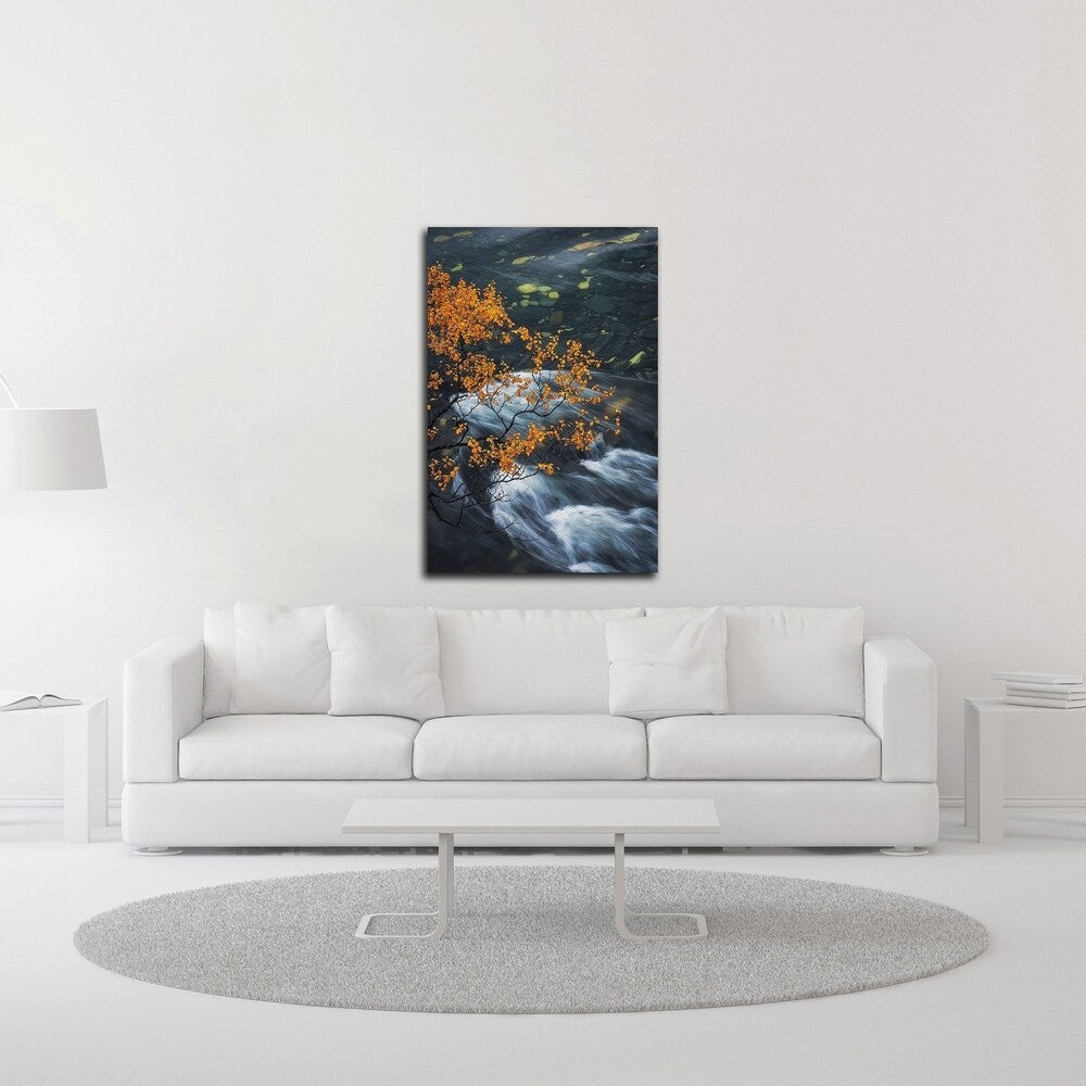Abisko Autumn Birch by Hans Logren - Premium Canvas Wall Art Print - Ready to Hang - Perfect for Living Room, Bedroom & Office Decor