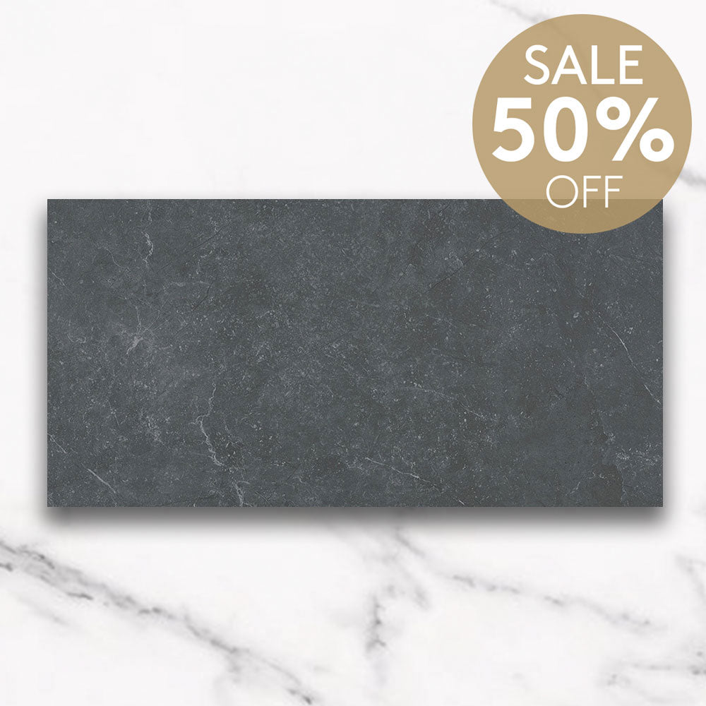 Amadeus Anthracite 600x1200 Matt Porcelain Tile - Premium Large Format Floor & Wall Tile for Modern Living Rooms, Kitchens & Bathrooms