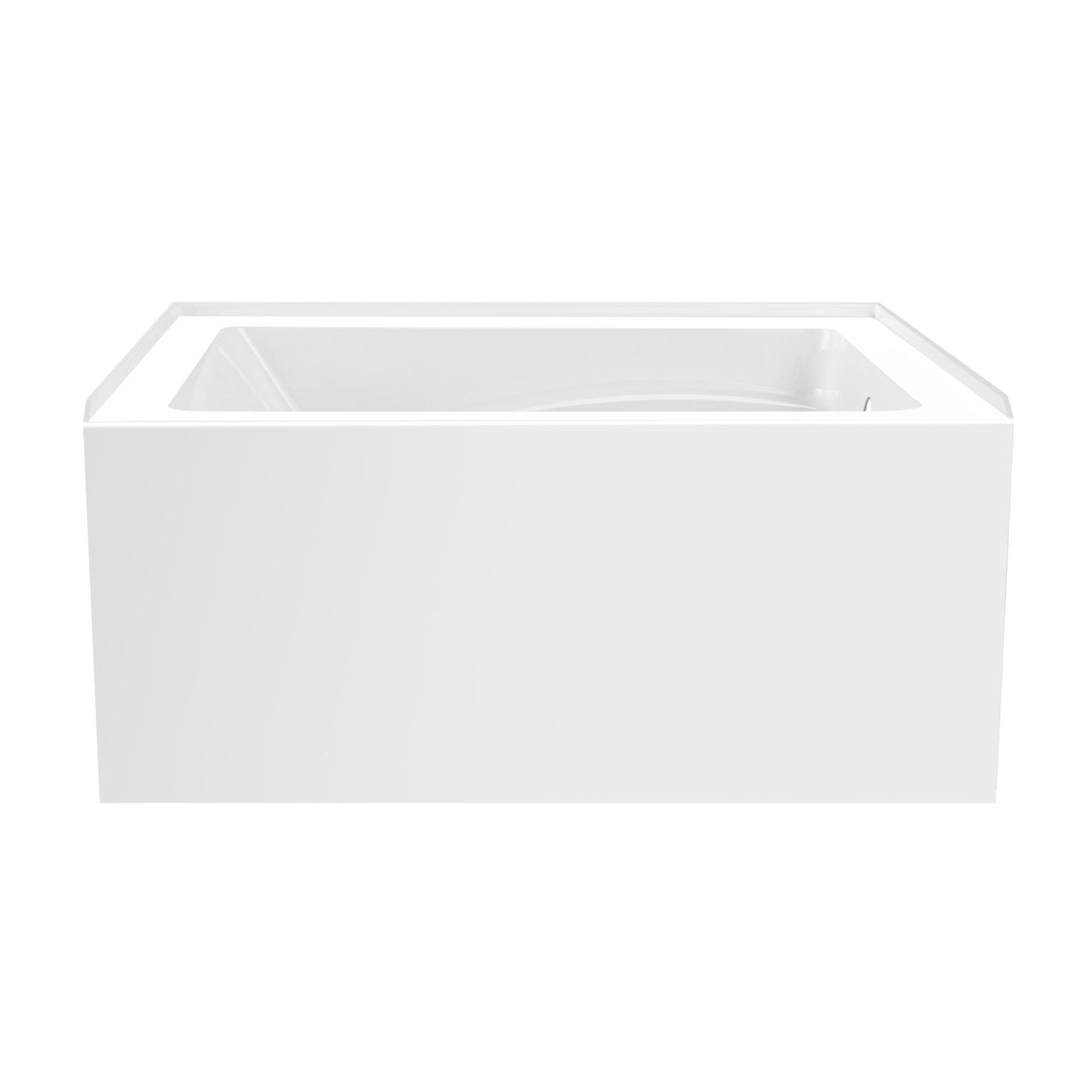 Aqua Eden VTAM4836R22T 48 Inch Acrylic Rectangular 3-Wall Alcove Bathtub - Right Hand Drain, Glossy White - Perfect for Modern Bathrooms & Spa-Like Retreats