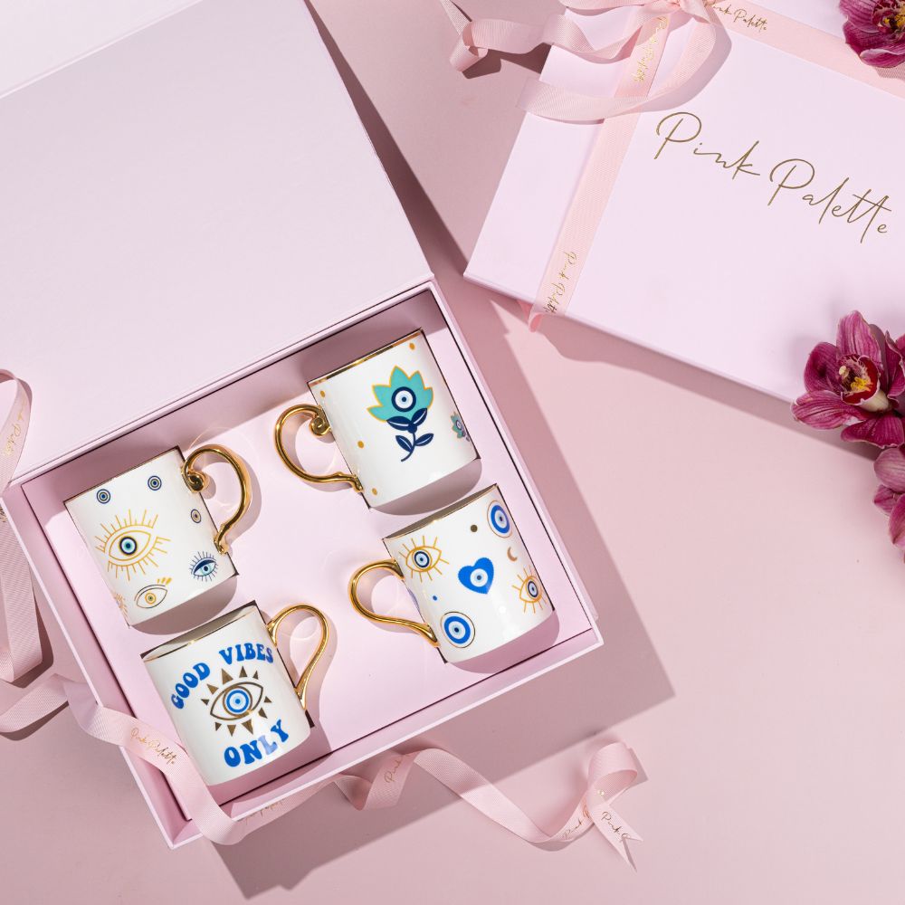 Good Omens TV Show Inspired Coffee Mugs Set of 4 - Ceramic Tea & Coffee Cups with Unique Designs - Perfect for Gifts, Home Use, and Office Decor