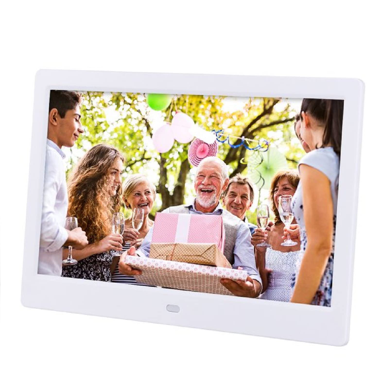 15.4 Inch Digital Photo Frame with LCD Screen - Electronic Picture Frame Supports USB/SD/MS/MMC Cards, Video Playback & Remote Control - Perfect for Home Decor, Office Display and Digital Advertising