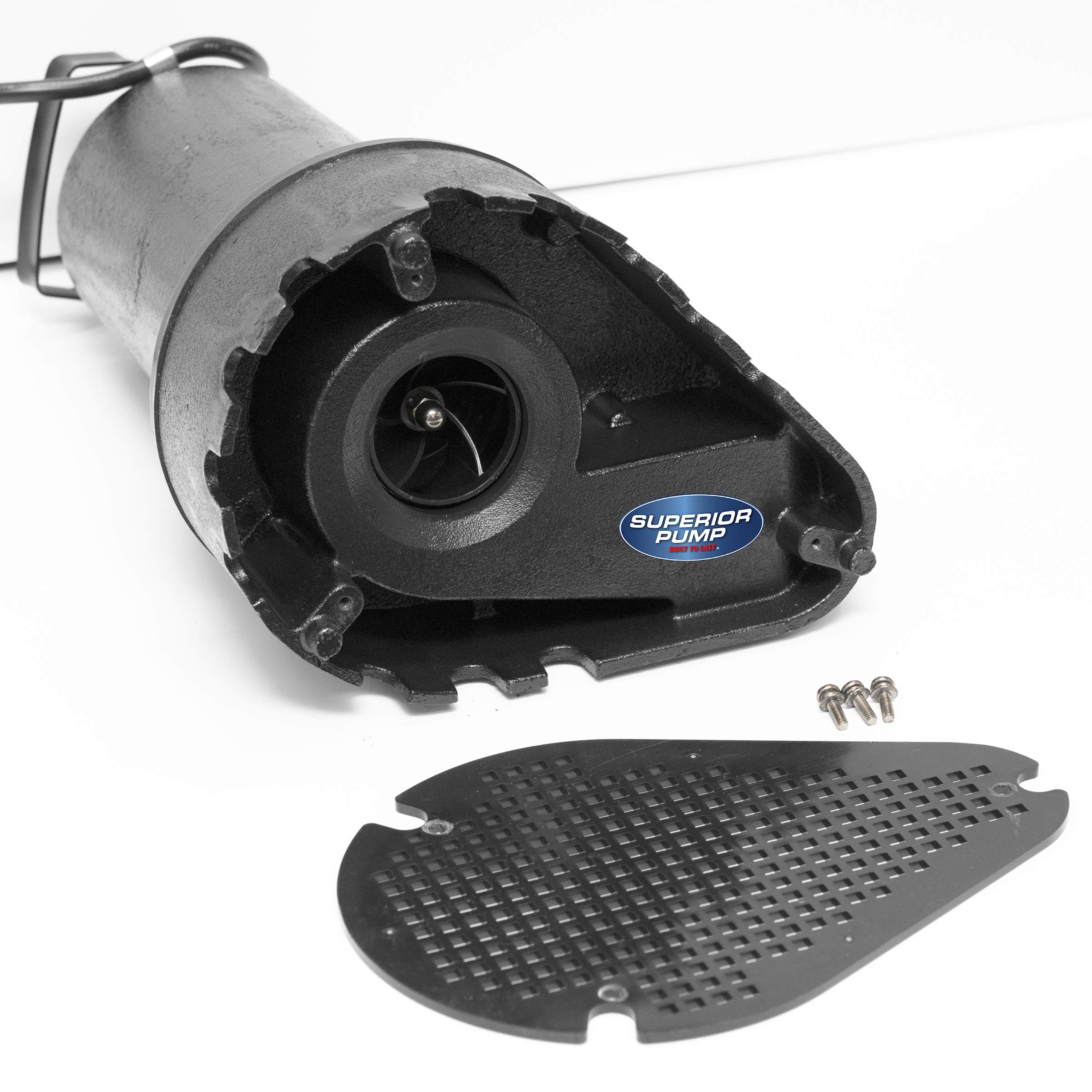 Superior Pump 92511 1/2 HP Cast Iron Submersible Sump Pump with Vertical Float Switch - Heavy Duty Water Removal for Basements, Crawl Spaces & Flood Prevention