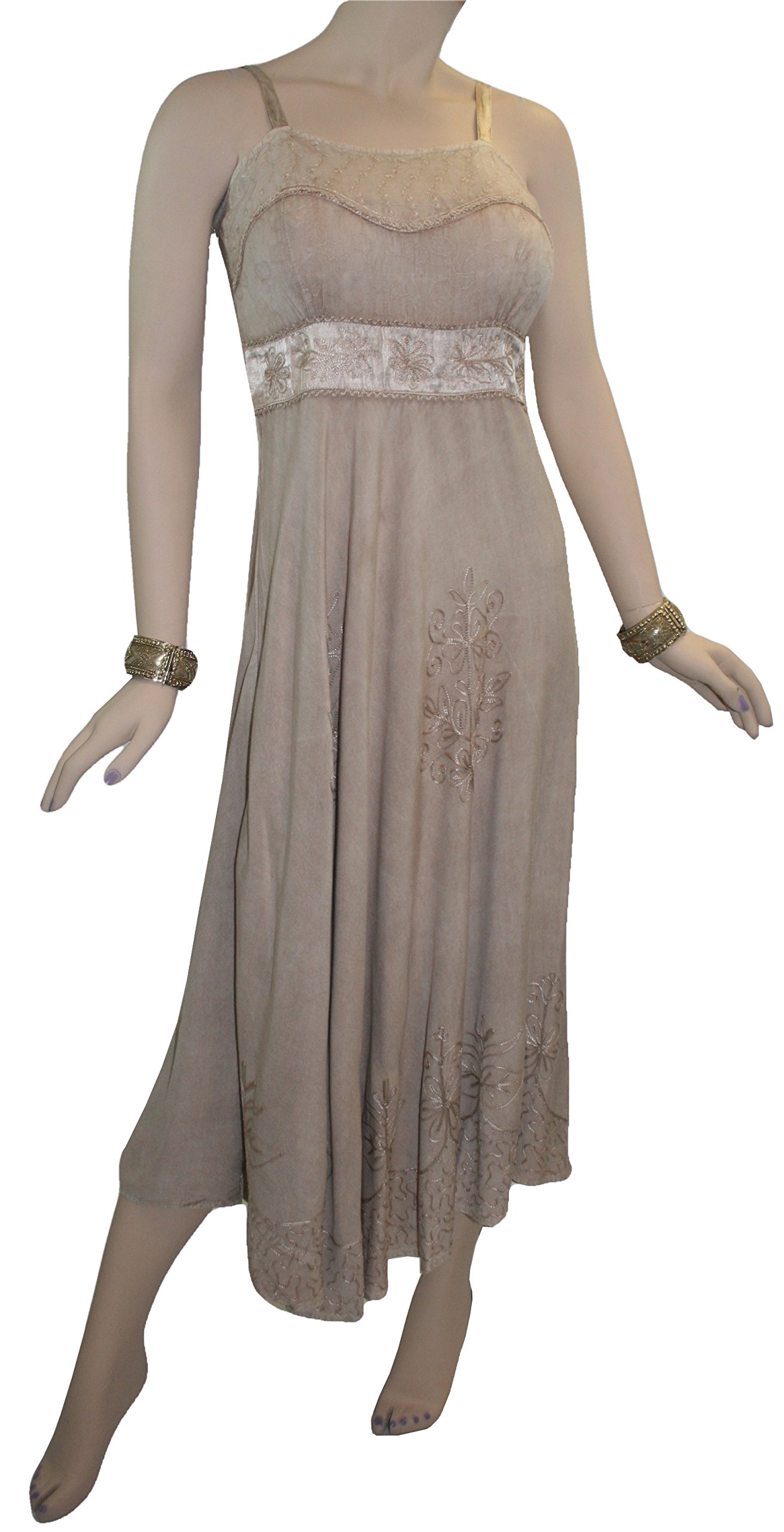 Agan Traders Women's Sleeveless Vintage Summer Dress - Empire Waist Renaissance Style for Spring & Summer 2025 | Perfect for Weddings, Parties & Boho Fashion