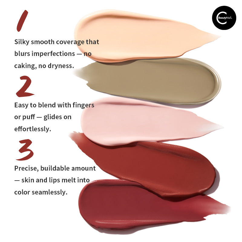 Perfect Diary Dual Ended Cheek & Lip Bouncy Tint - Long Lasting Waterproof Makeup for Blush & Lip Stain | Great for Everyday Wear, Date Night & Special Occasions