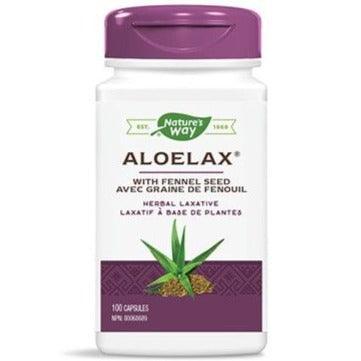 Nature's Way Aloelax with Fennel Seed Digestive Support Supplement - 100 Capsules for Constipation Relief & Gut Health | Supports Regularity & Comfort After Meals