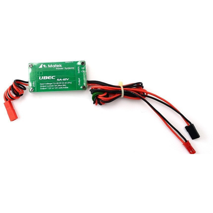 Matek UBEC 5A 12V/7.2V High Voltage BEC for RC Drones, Gimbal Stabilizers & FPV Camera Systems - Perfect for Aerial Photography and RC Vehicle Power Supply