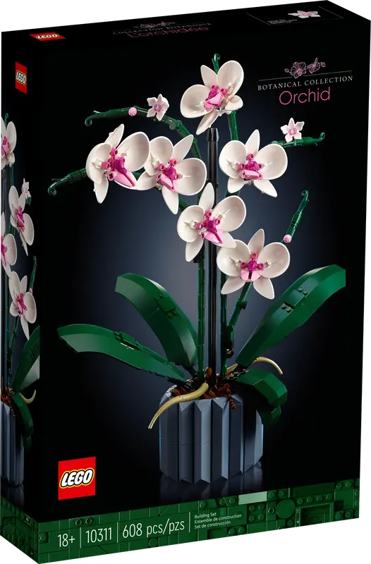 LEGO Botanical Collection Orchid Building Kit - Creative DIY Flower Model for Home Decor, Gift & Relaxation | Perfect for Plant Lovers, Office Desk & Living Room Display