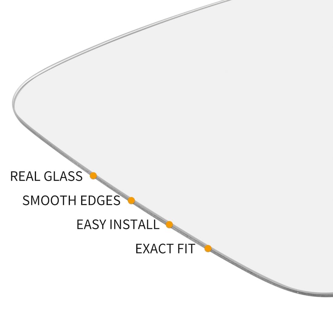 X AUTOHAUX Replacement Left Side (LH) Mirror Glass with Adhesive for BMW Mini Cooper 2007-2015 Models - Perfect for Parking Assistance & Blind Spot Safety