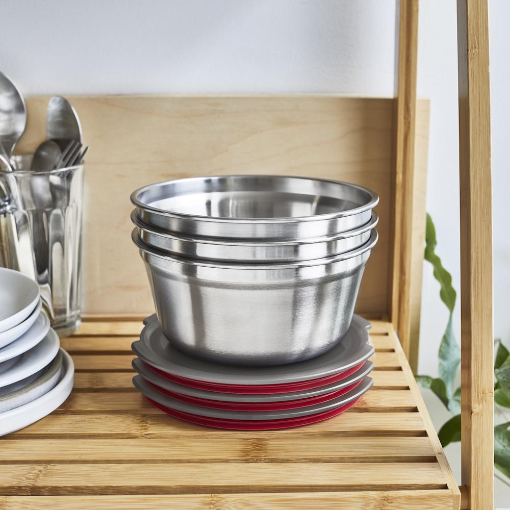 Premium Stainless Steel Dog Food Bowl - Large Size for Medium to Large Breeds | Durable & Non-Slip Pet Feeding Dish for Indoor/Outdoor Use