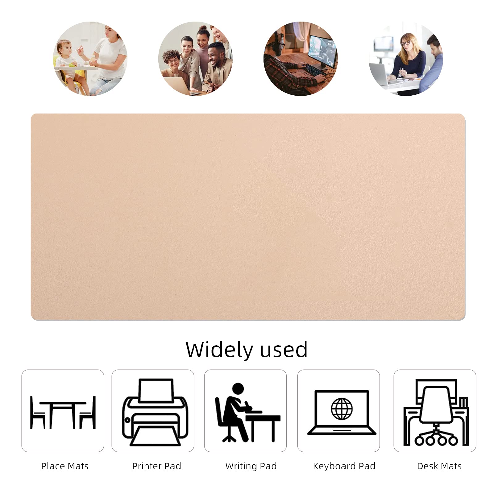 KINGFOM PU Leather Desk Pad - 31.4