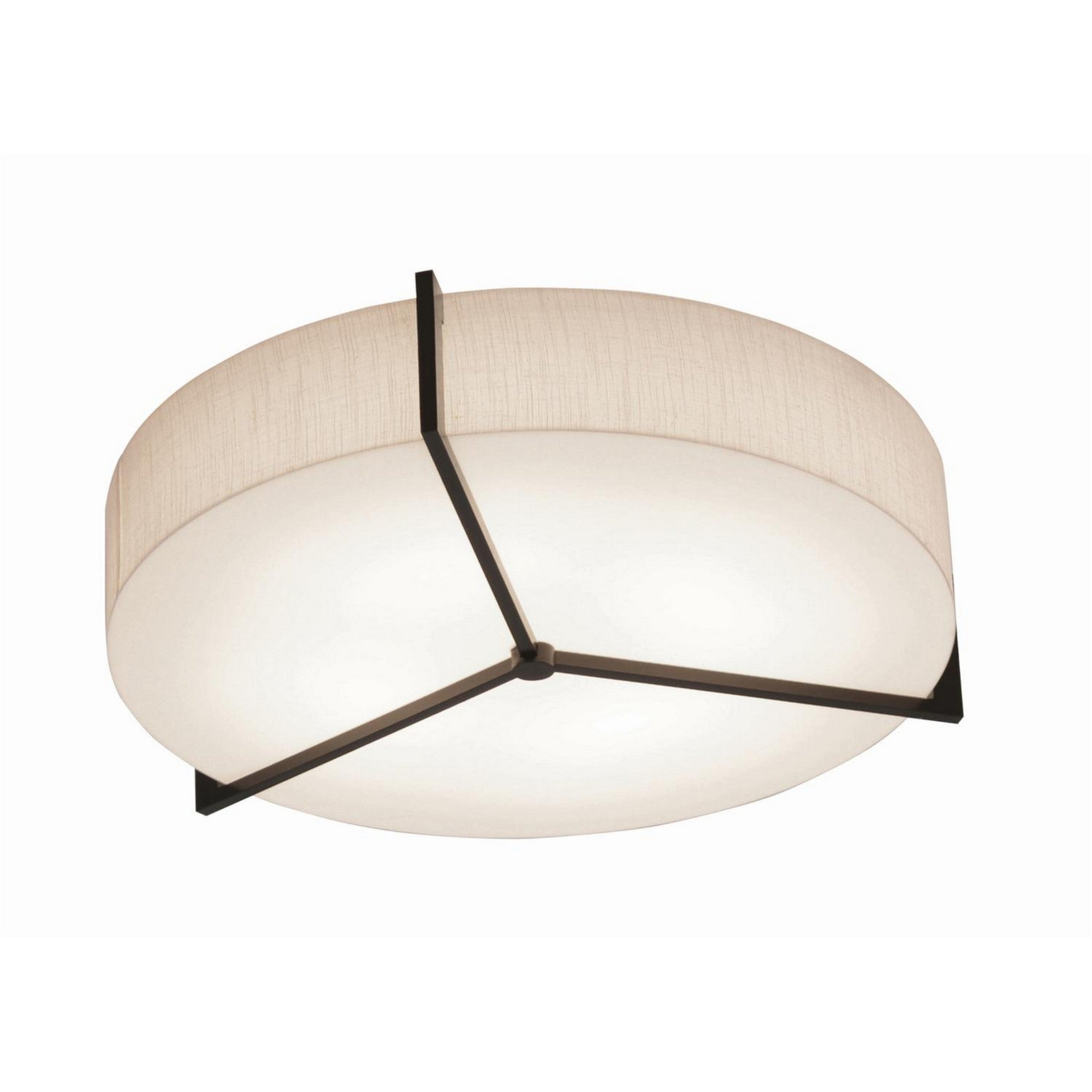 Apex 21 LED Flush Mount Ceiling Light with Motion Sensor - Modern Jute/Espresso Finish - Energy Efficient Lighting for Hallway, Bedroom & Closet