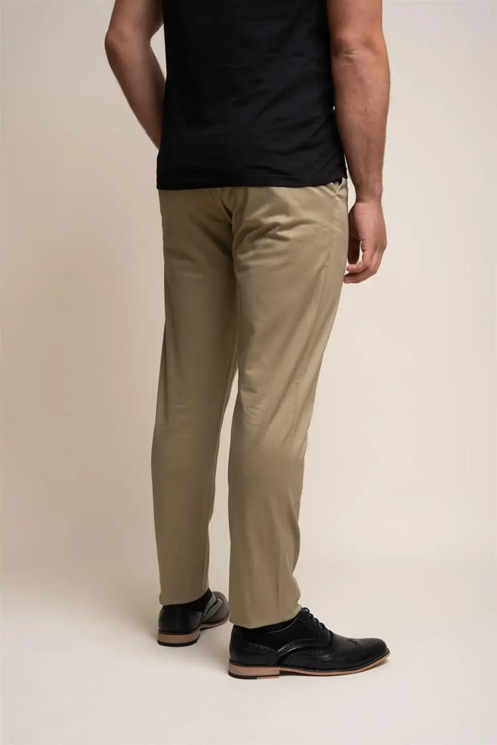 Cavani Men's Dakota Stone Chino Pants - Classic Slim Fit Stretch Comfort Dress Pants for Business Casual & Office Wear