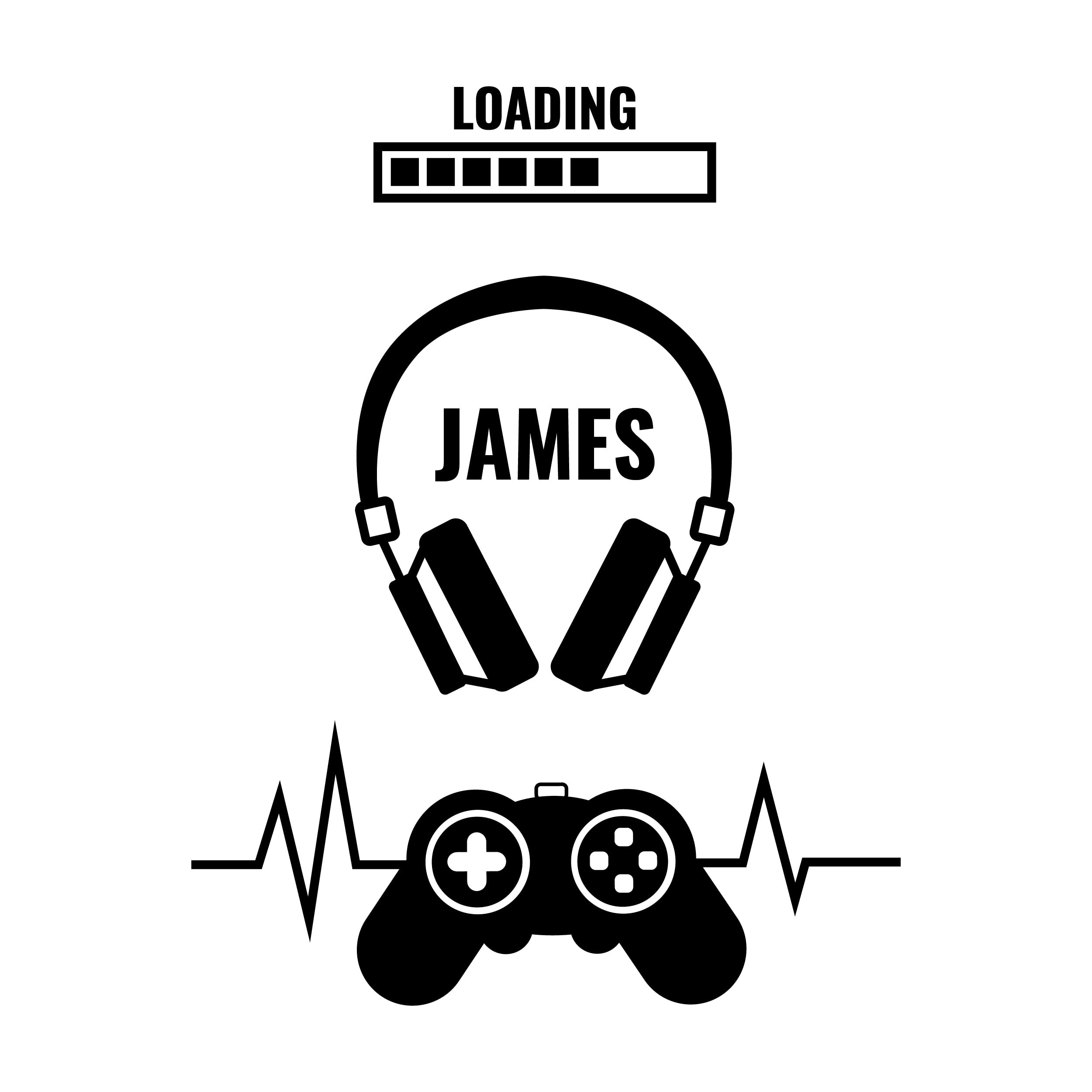Custom Name Gamer Vinyl Wall Decal - Personalized Gaming Room Decor Sticker for Teens & Kids - 12x9.5 Inch - Perfect for Bedroom, Game Room, or Dorm Wall Art