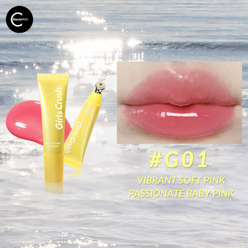 Girls Crush Sunkissed Glow Hydro Wave Cooling Lip Gloss - Hydrating & Shiny Lip Makeup for Daily Wear, Parties & Summer Vibes