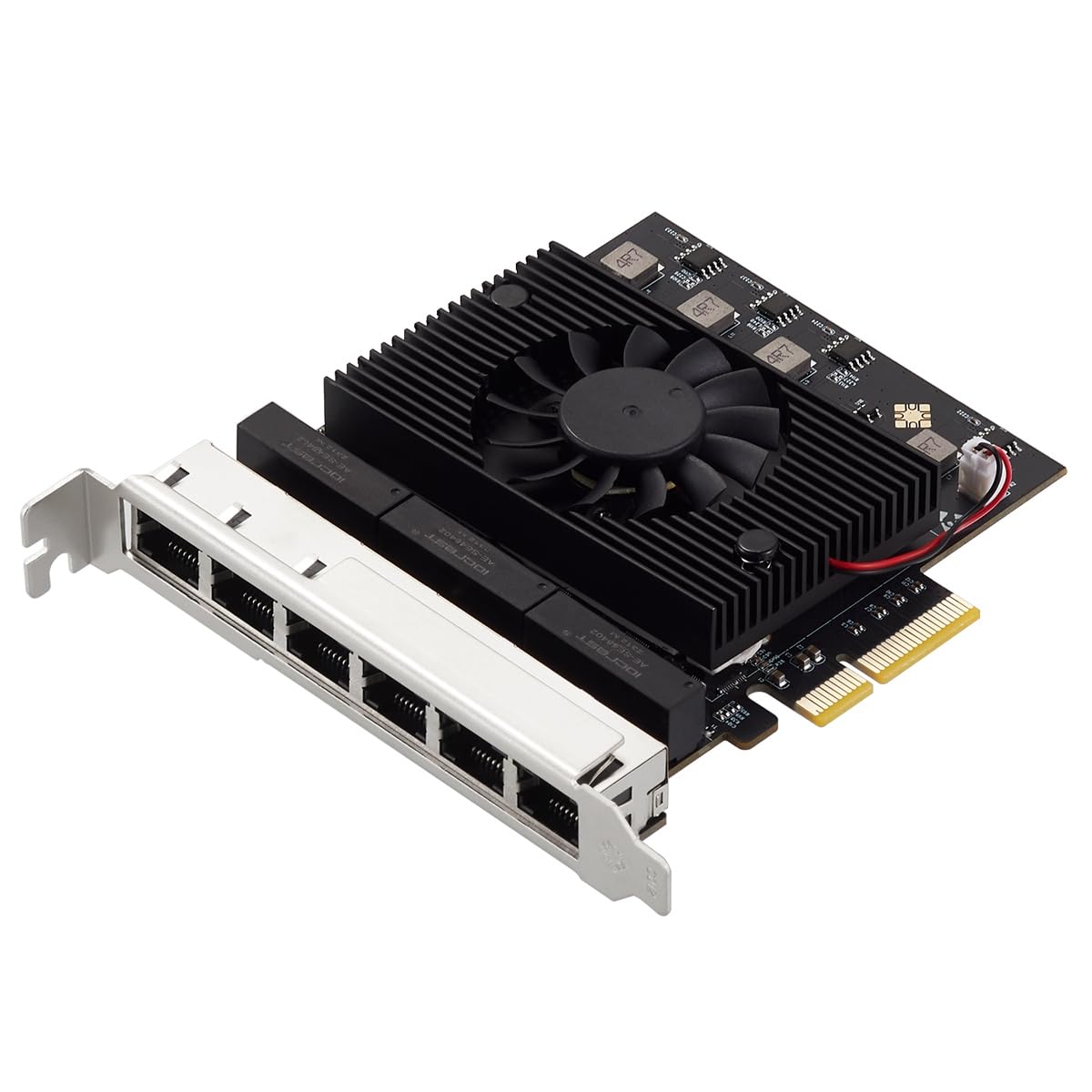 Rtppyakk 6-Port PCIe 2.5 Gigabit Ethernet Network Card - 2500Mbps RJ45 NIC with Realtek 8125B Chip | Compatible with 2.5G Industrial Cameras, NAS, PC & Server | High-Speed Data Transfer for Video Capture, Surveillance & Network Storage