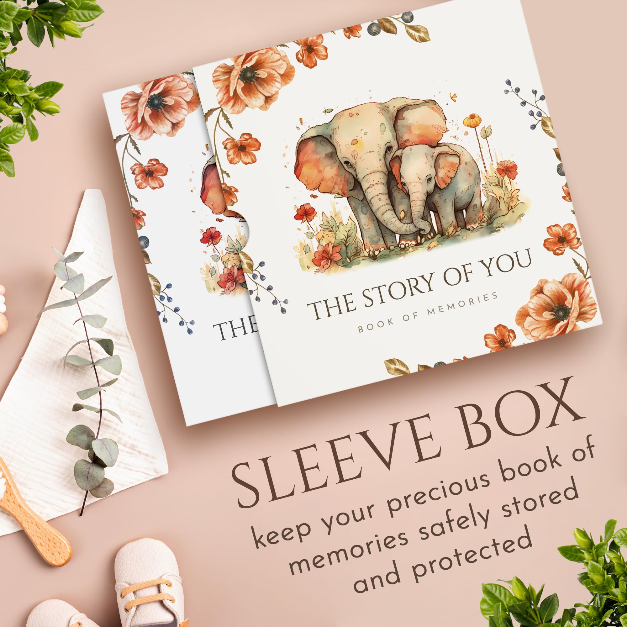 Baby Memory Book for Boys & Girls - First 5 Years Milestone Journal | Gender Neutral Baby Book to Capture Special Moments from Birth to Age 5 | Perfect Baby Shower Gift & Keepsake Scrapbook Photo Album for New Parents