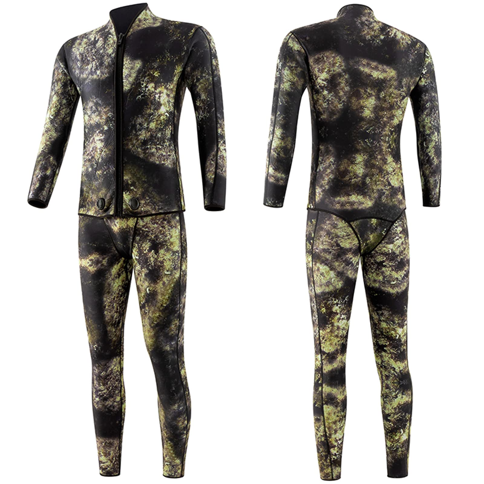 3mm/5mm Men's Neoprene Wetsuit - Front Zip Full Body Cold Water Diving Suit for Scuba Diving, Snorkeling, Surfing & Swimming | Perfect for Ocean Adventures, Water Sports & Winter Swimming
