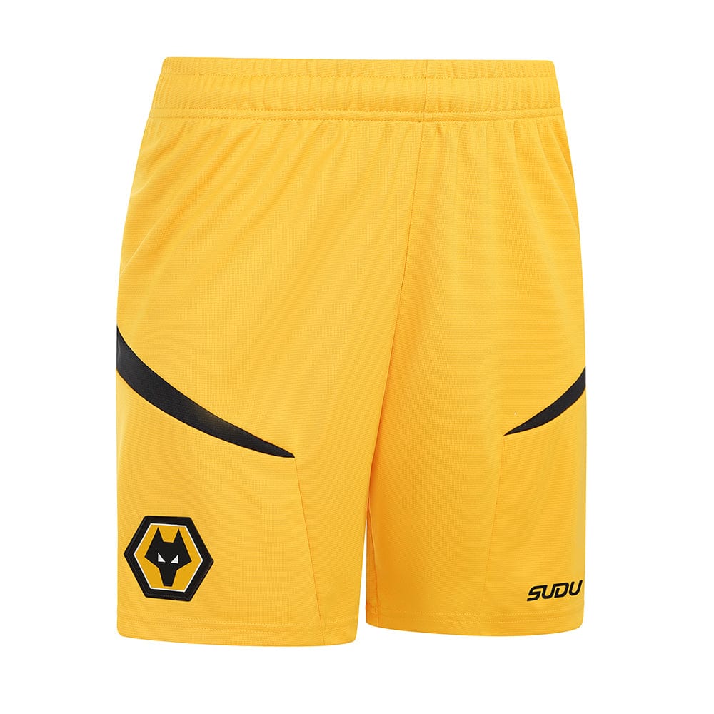 2024 25 Wolves Match Shorts for Adults - Gold Color Soccer Shorts | Perfect for Football Games, Training & Fan Support