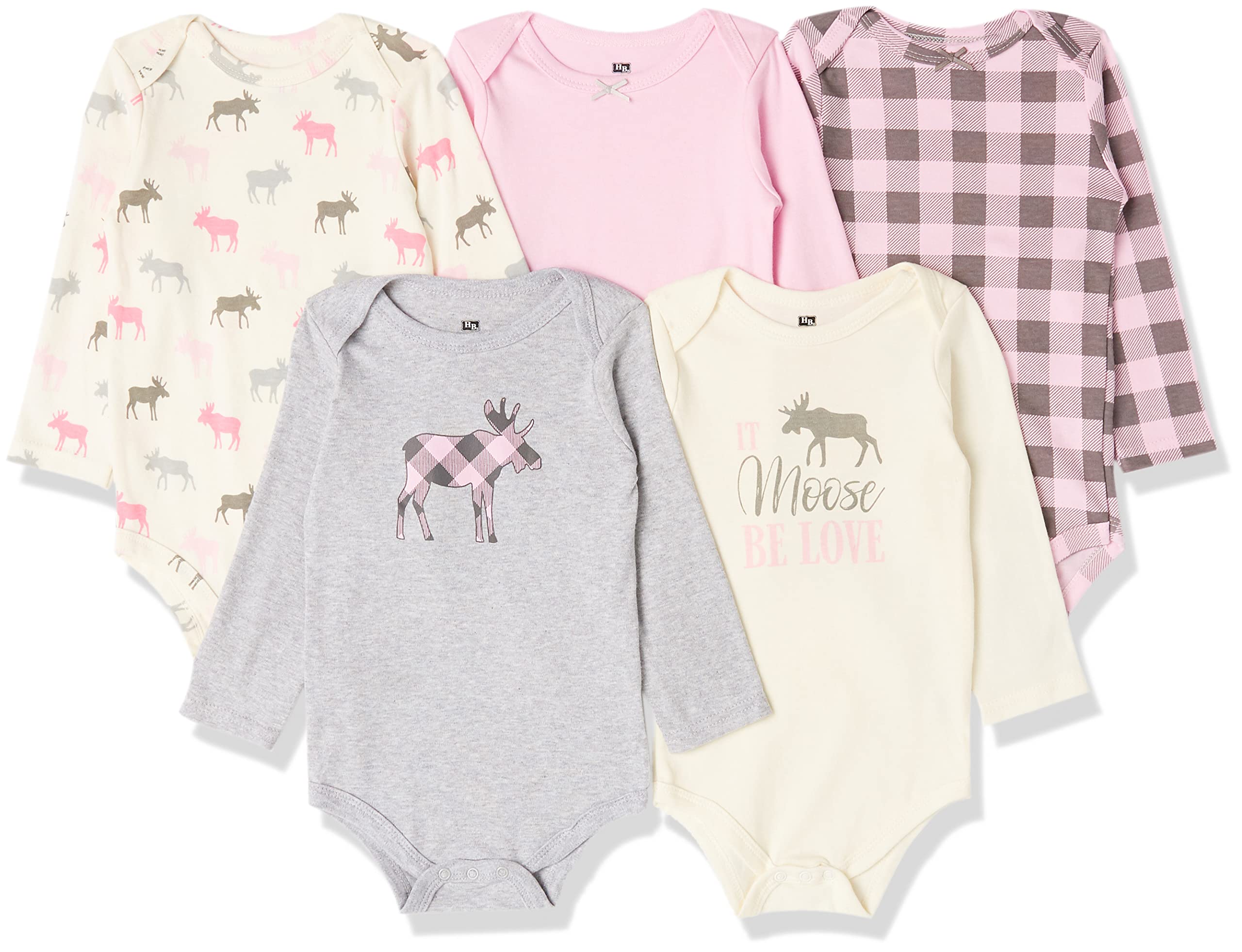Hudson Baby Cotton Long-Sleeve Bodysuits for Boys & Girls - Soft & Comfortable for Everyday Wear