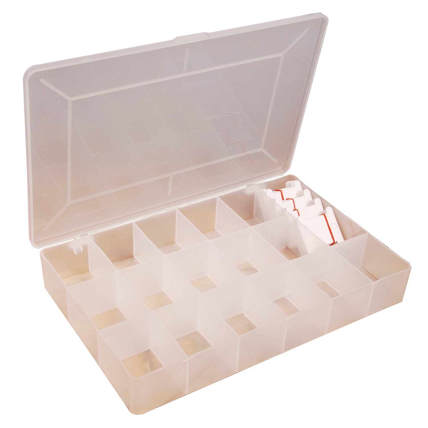 Vervaco Clear Yarn Organizer 20x1x20cm - Knitting & Crochet Storage Box for Craft Supplies - Perfect for Yarn, Thread, and Needle Organization at Home
