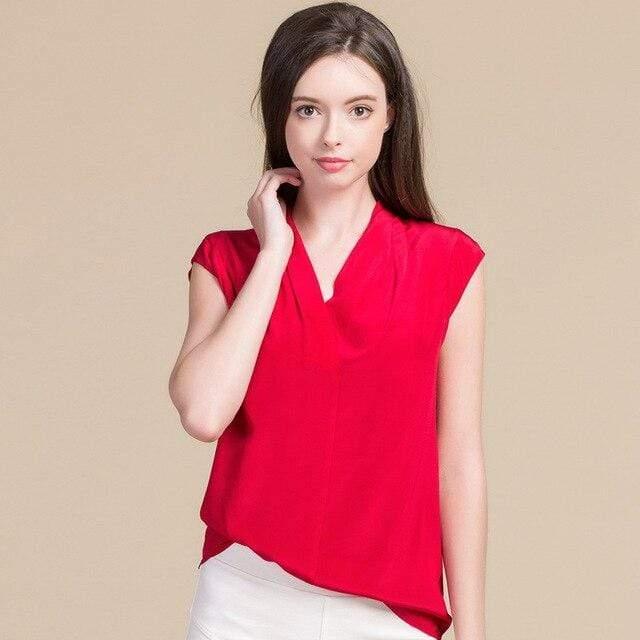 100% Pure Silk Blouse for Women - Elegant & Comfortable Silk Top for Office, Party & Special Occasions