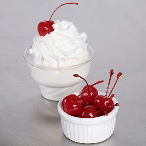 Premium Maraschino Cherries with Stems - 1/2 Gallon Glass Jar (6-Pack Case) | Perfect for Cocktails, Desserts & Baking | Gourmet Cocktail Garnish & Ice Cream Topping