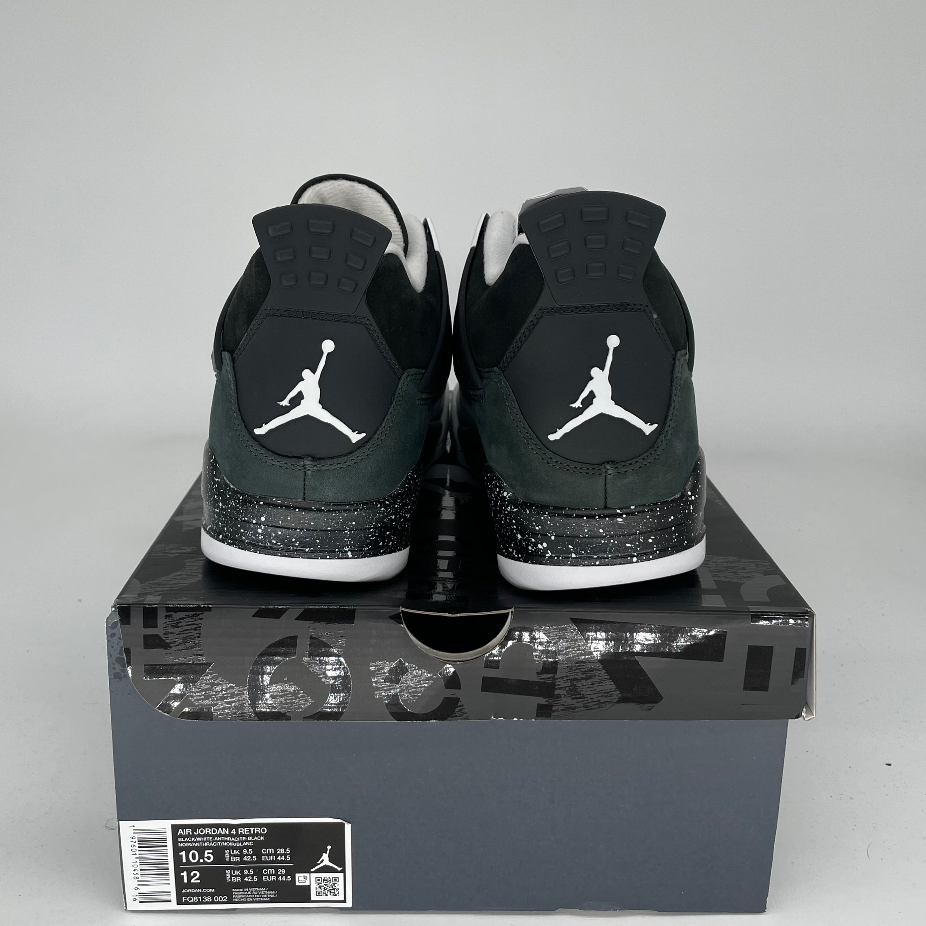 Original: AIR JORDAN 4 FEAR SIZE 10.5 FQ8138 002   Optimized: Air Jordan 4 Retro 
