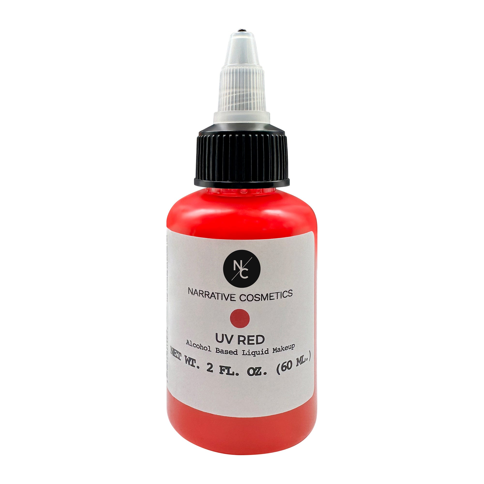 UV Fluorescent Alcohol Airbrush Paints - 2 fl oz (60ml) for Airbrush Art, Tattoo Practice & Body Painting - Glow Under Black Light for Night Events & Halloween Makeup