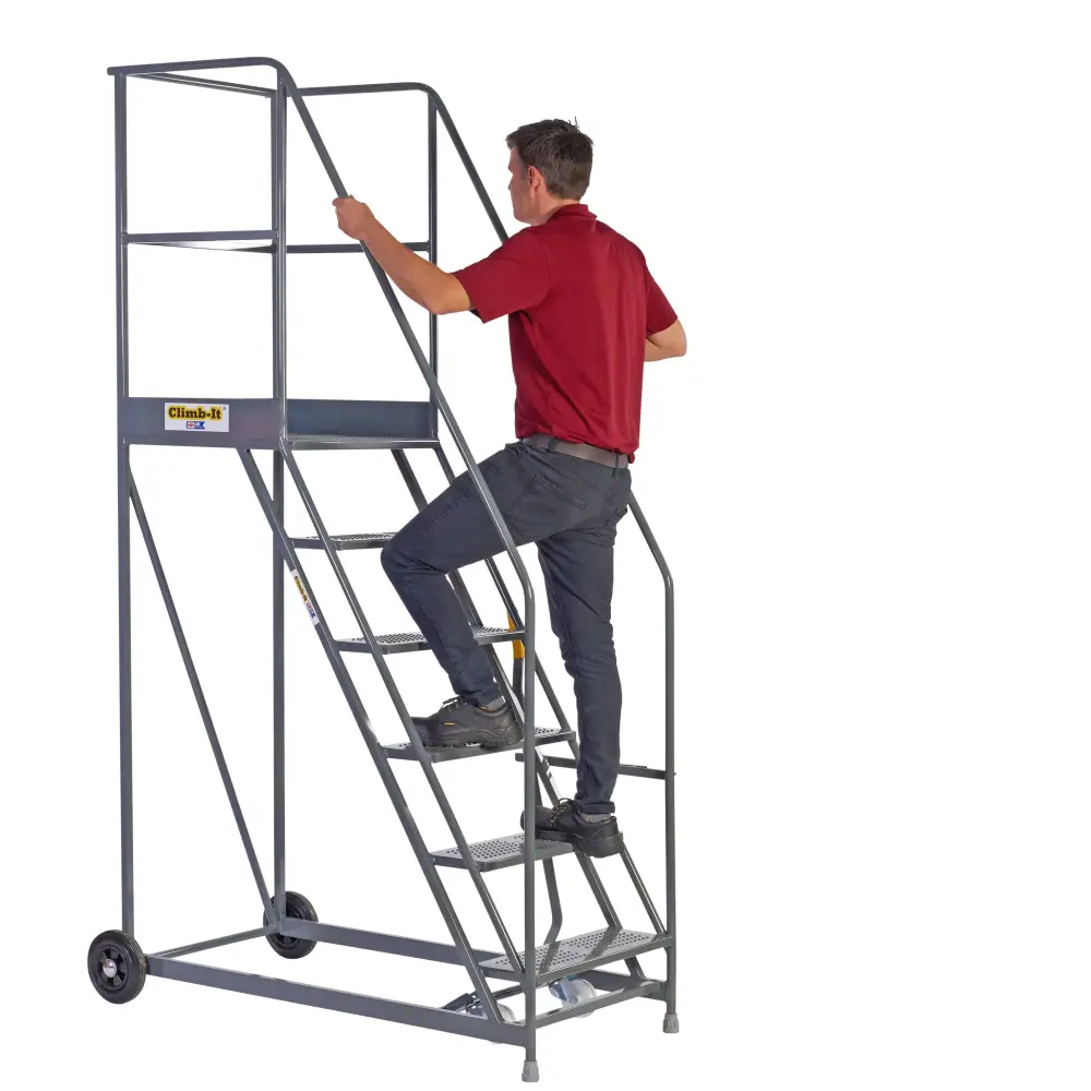 Climb It UK Warehouse Steps - Heavy Duty Steel Ladder for Home & Industrial Use | Perfect for Storage, Shelving & Maintenance