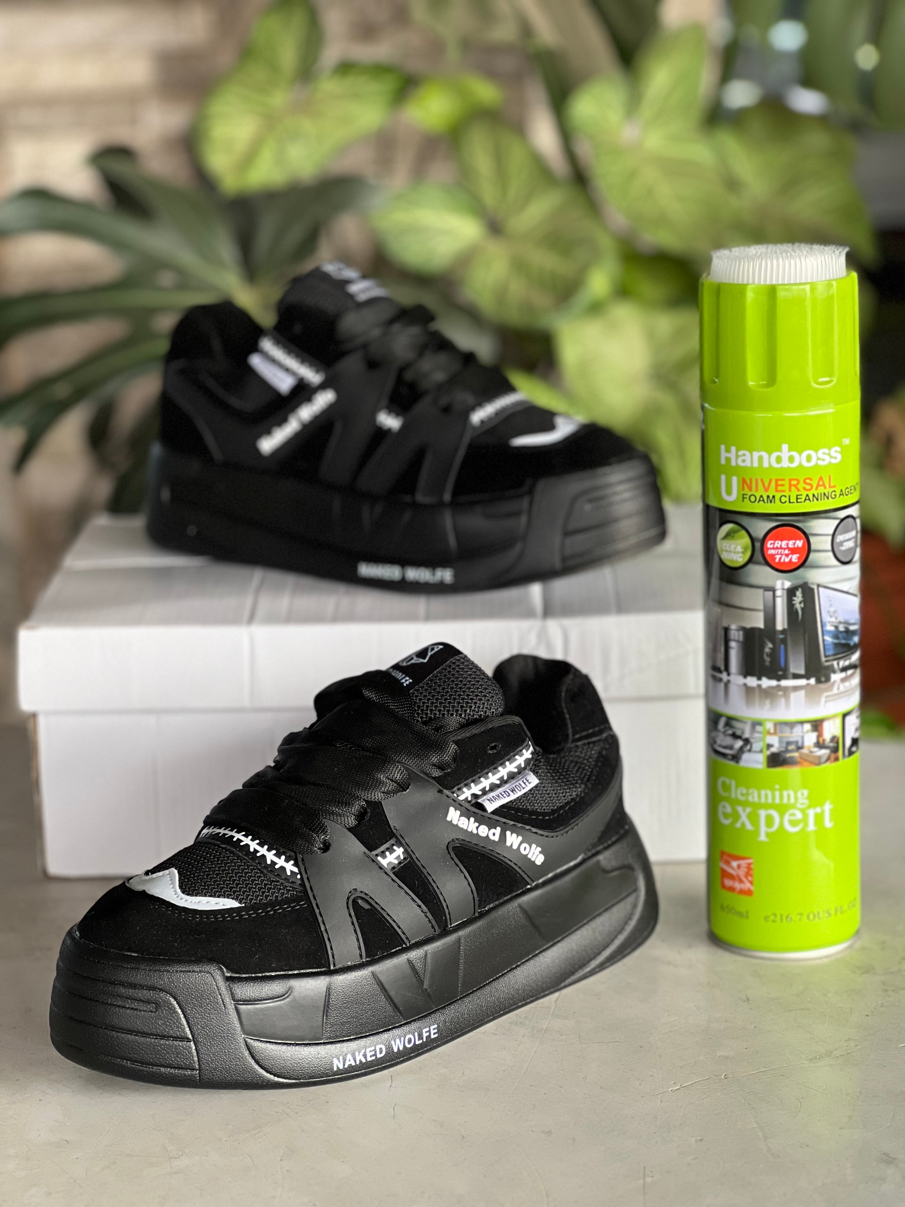 Naked Wolfe All Black Sneakers for Women - Stylish & Comfortable Walking Shoes for Casual Outfits & Everyday Wear